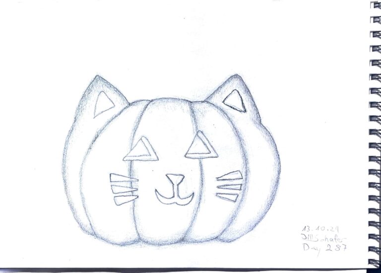 eine Kürbiskatze