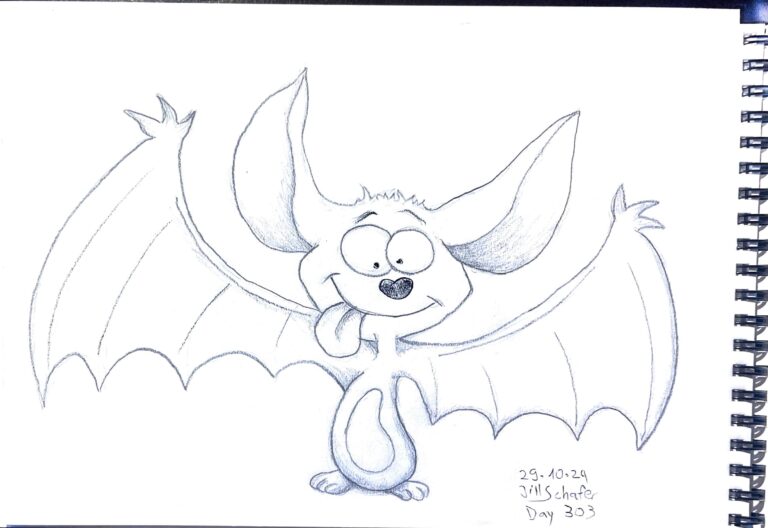 eine Comic Fledermaus