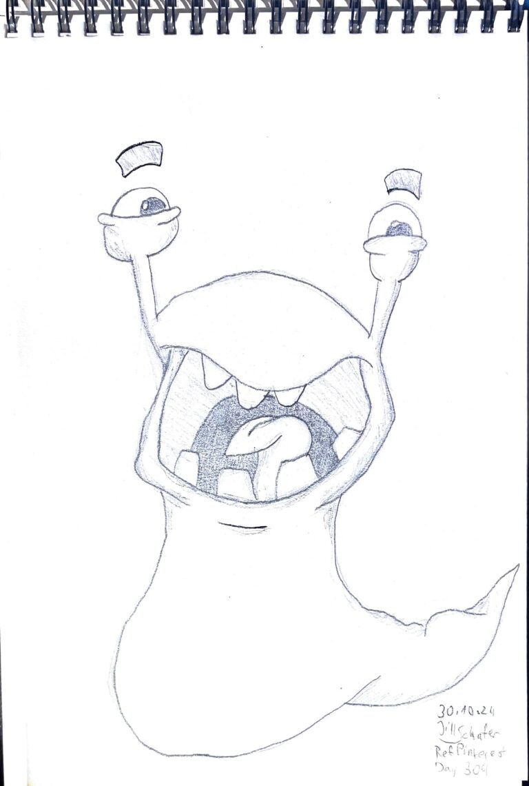 eine grinsende Schnecke