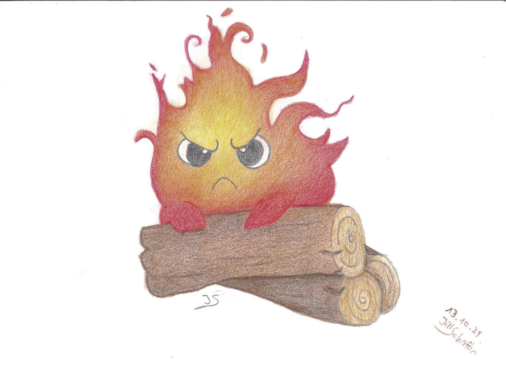 Calcifer aus dem wandelnden Schloss von Ghibli